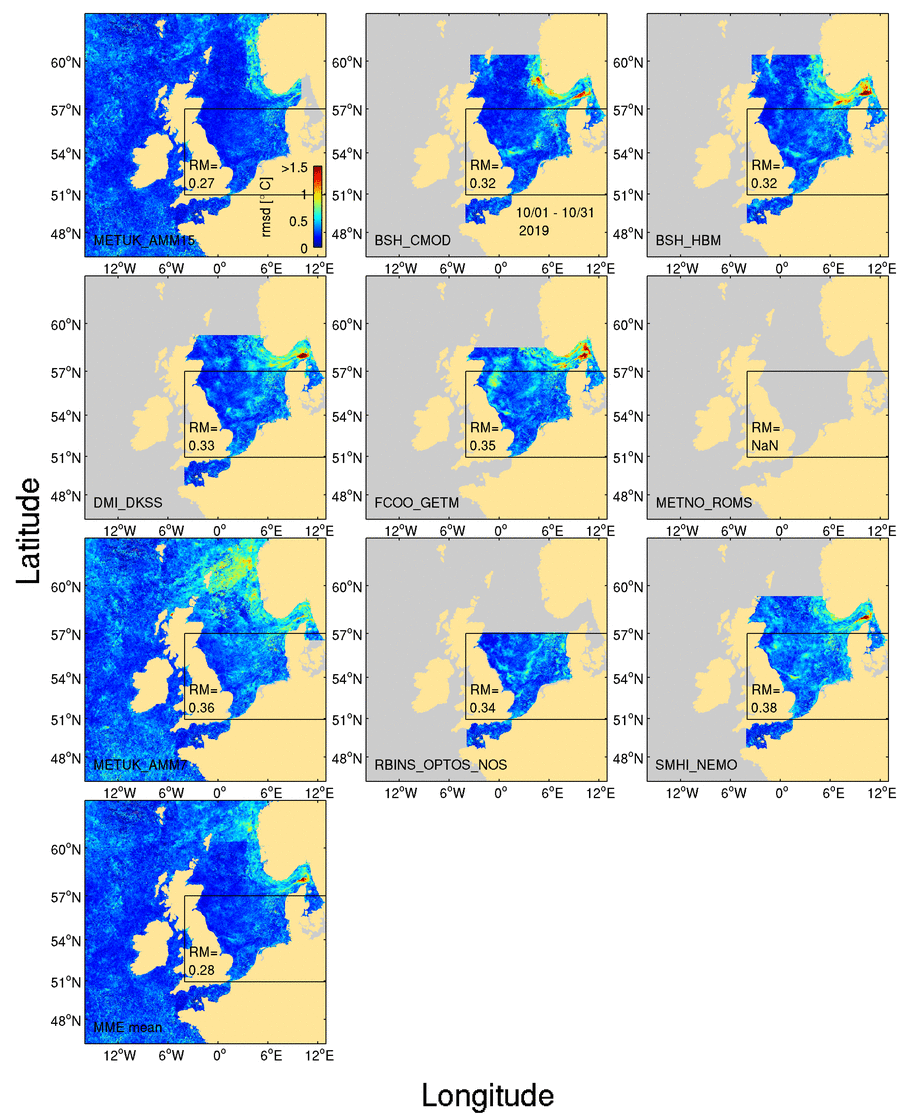 Validation of SST with satellite data