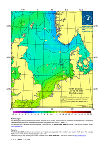 Nordsee Karte der Vorwoche