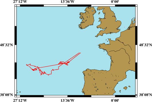 Survey line M168