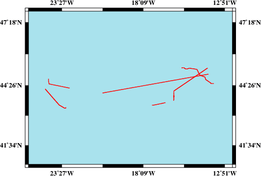 Survey line M168