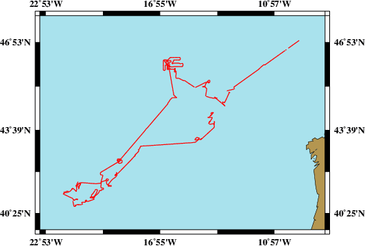 Survey line M176
