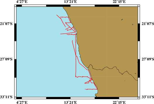 Survey line M153